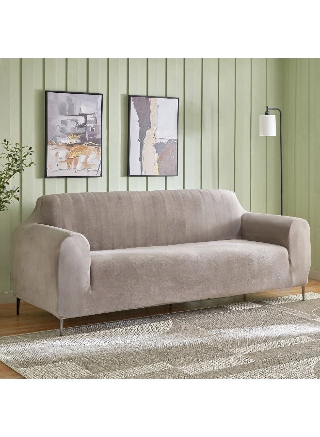 Home Box Veloura Velveteen 3-Seater Sofa Cover 225 cm - Image 1
