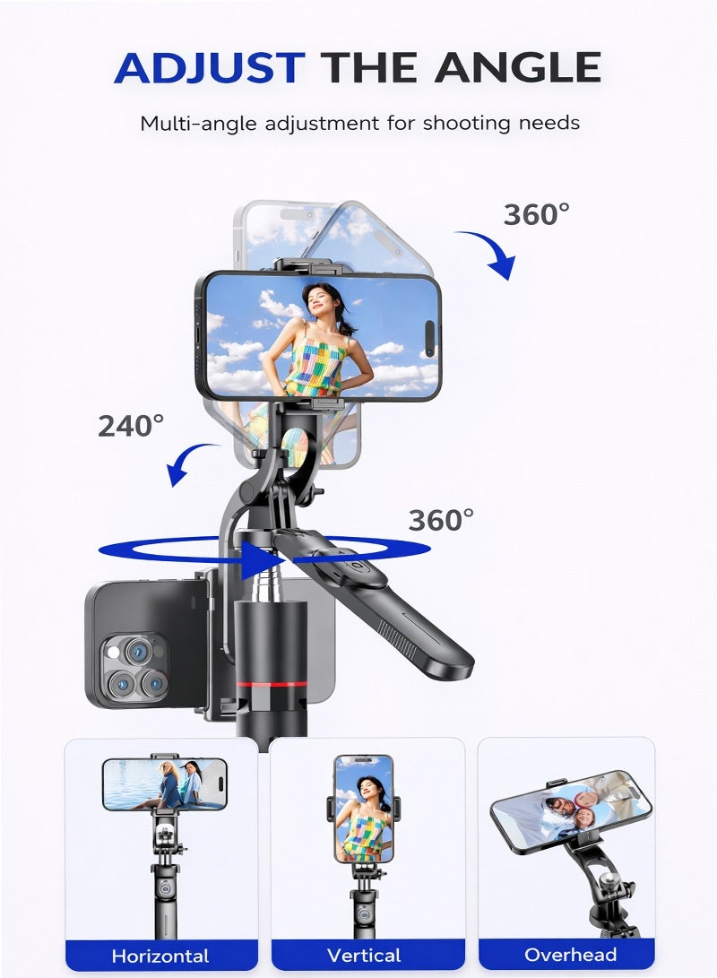 Bluetooth Selfie Stick Tripod with Remote, Extendable 67.24 inches(170.8cm), Foldable, 360° Rotation, Anti-Slip Tripod, Compatible with Phones & Action Cameras - Image 5