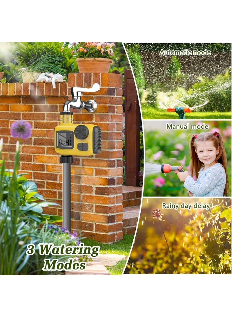 Ru syanl Sprinkler Timer for Outdoor - Brass Inlet Release Water Timer for Garden Irrigation Hose Timers with Rain Delay and Manual Irrigation for Garden Lawn Yard Watering System  - Image 2