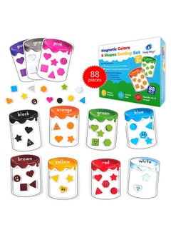 Simply magic Tic Color Sorting Set - Magnetic Shapes & Color Sorting Toys For Toddlers 1-3, Shapes & Color Sorting Magnets For Fridge, Whiteboard, Color Recognition Magnetic Sorting Set - Simply Magic  - Image 1
