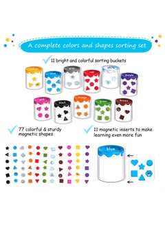 Simply magic Tic Color Sorting Set - Magnetic Shapes & Color Sorting Toys For Toddlers 1-3, Shapes & Color Sorting Magnets For Fridge, Whiteboard, Color Recognition Magnetic Sorting Set - Simply Magic  - Image 3