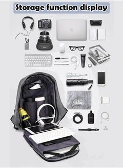 Generic Original Anti-Theft Laptop Backpack 12.5L with 15.6" laptop / 9.7" Table compartment | Slash-Resistant | Waterproof | Anti-shocked Travel Backpack w/USB Charging Port  - Image 4