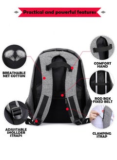 Generic Original Anti-Theft Laptop Backpack 12.5L with 15.6" laptop / 9.7" Table compartment | Slash-Resistant | Waterproof | Anti-shocked Travel Backpack w/USB Charging Port  - Image 5