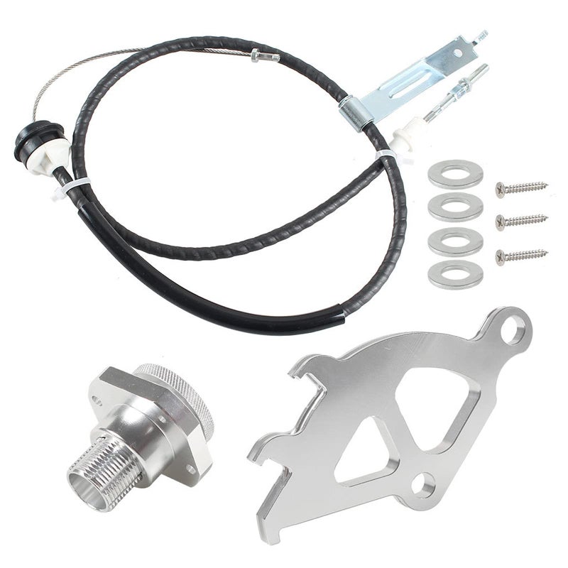 DIPMOTOR Firewall Adjuster Triple Hook Clutch Quadrant Kit Clutch Cable Compatible with 19962004 Ford Mustang