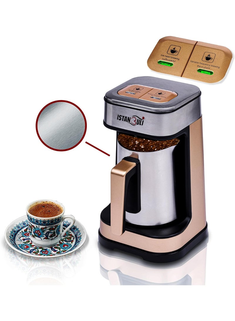 istanbuli Premium stainless steel turkish coffee maker 700w with dual brewing system – slow brew & quick boil - Image 1