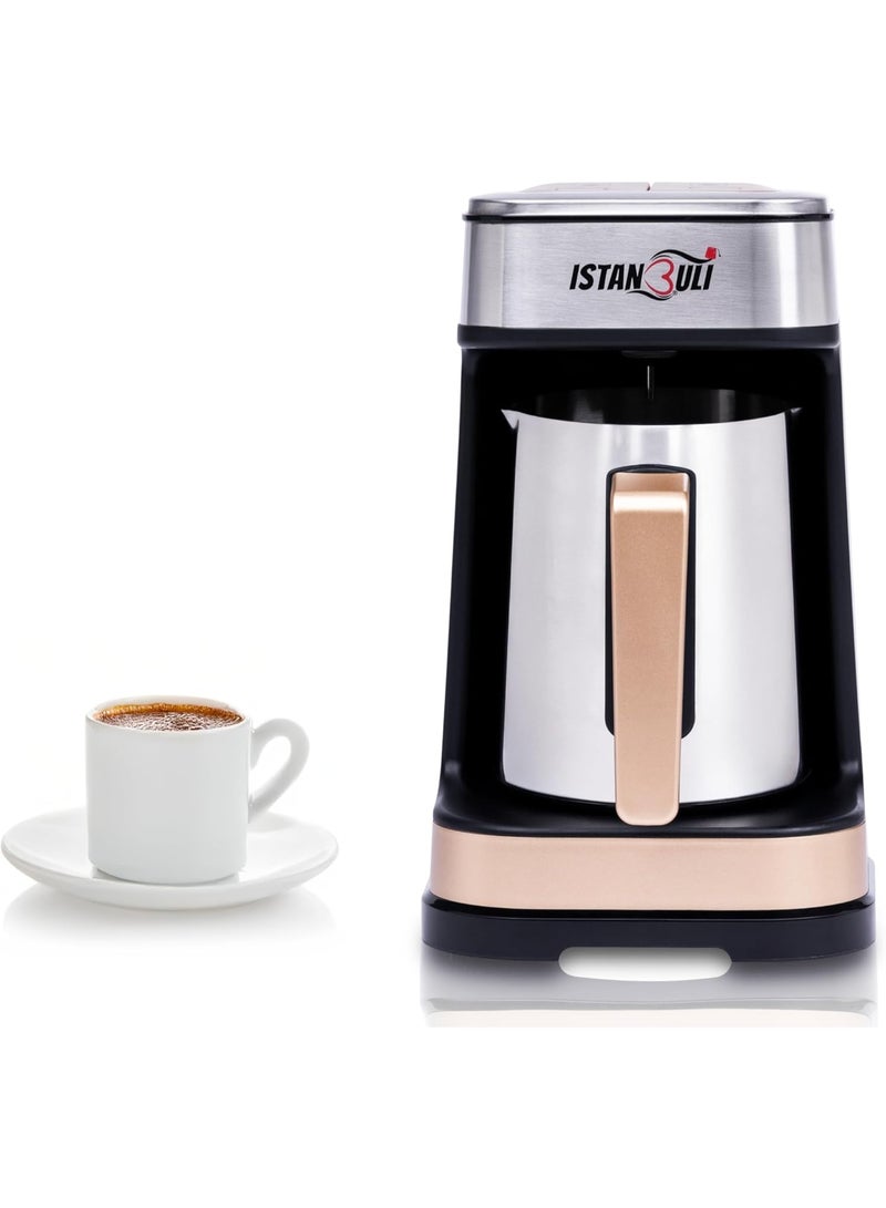 istanbuli Premium stainless steel turkish coffee maker 700w with dual brewing system – slow brew & quick boil - Image 2