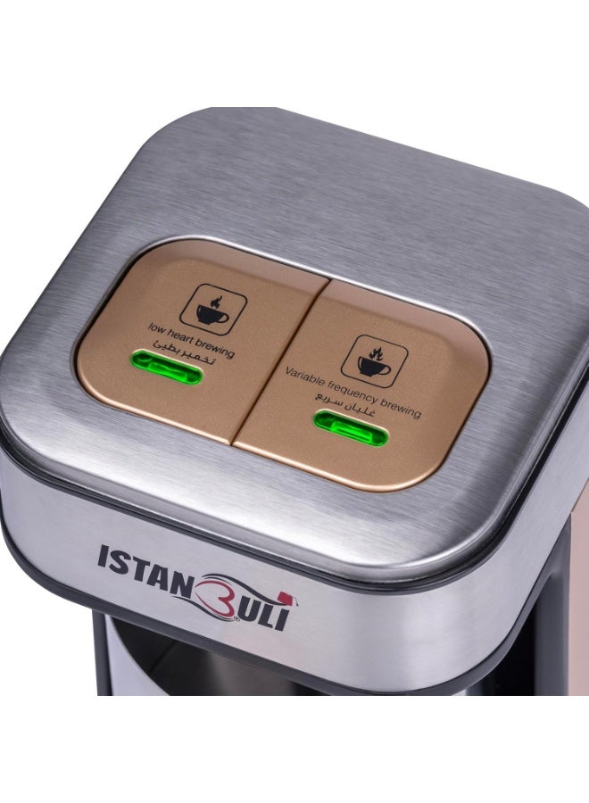 istanbuli Premium stainless steel turkish coffee maker 700w with dual brewing system – slow brew & quick boil - Image 5