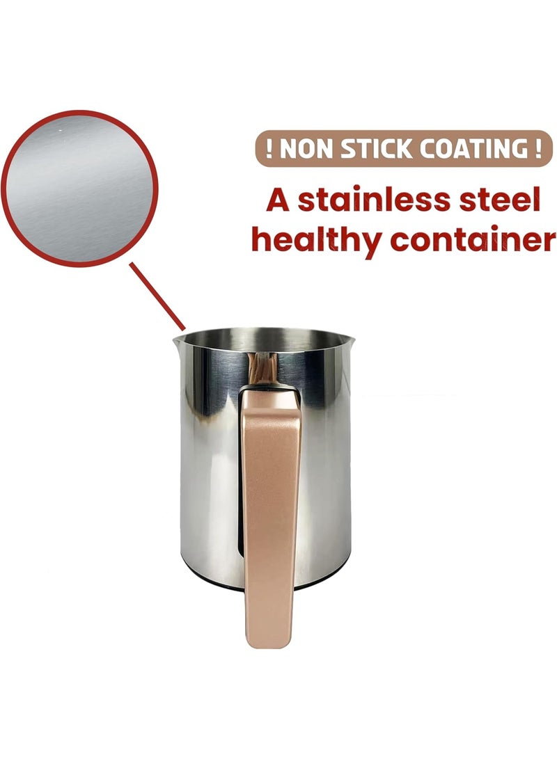 istanbuli Premium stainless steel turkish coffee maker 700w with dual brewing system – slow brew & quick boil - Image 3