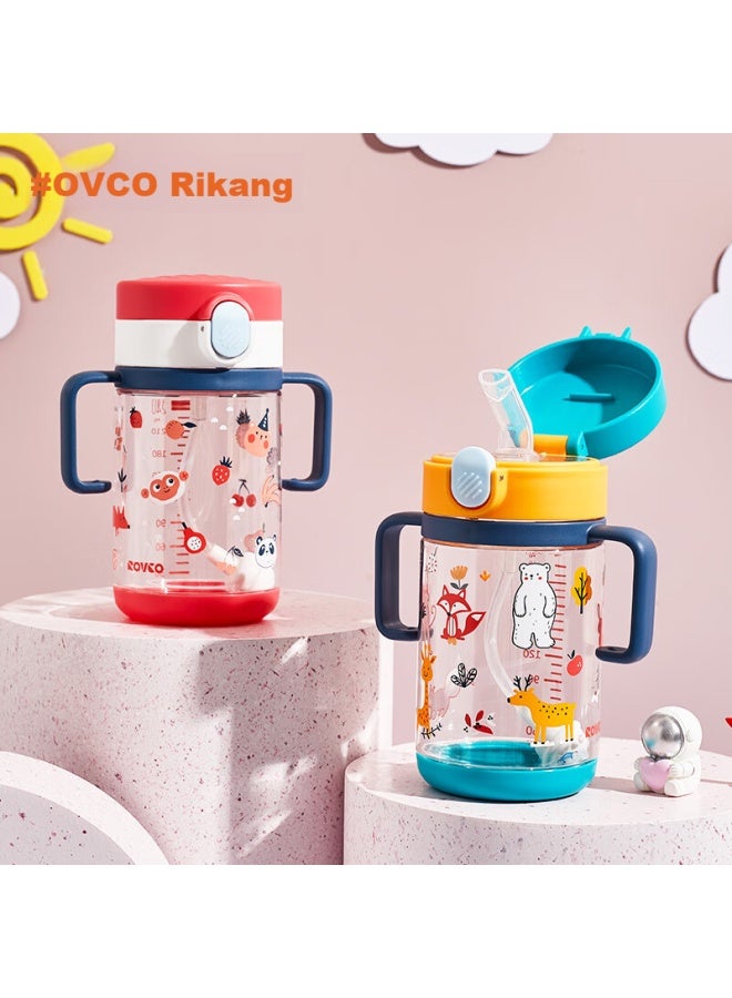 Rikang Learning Cup, Children's Water Cup With Handle And Straw, Baby Water Cup, 240ml, B1061 Red - Image 3