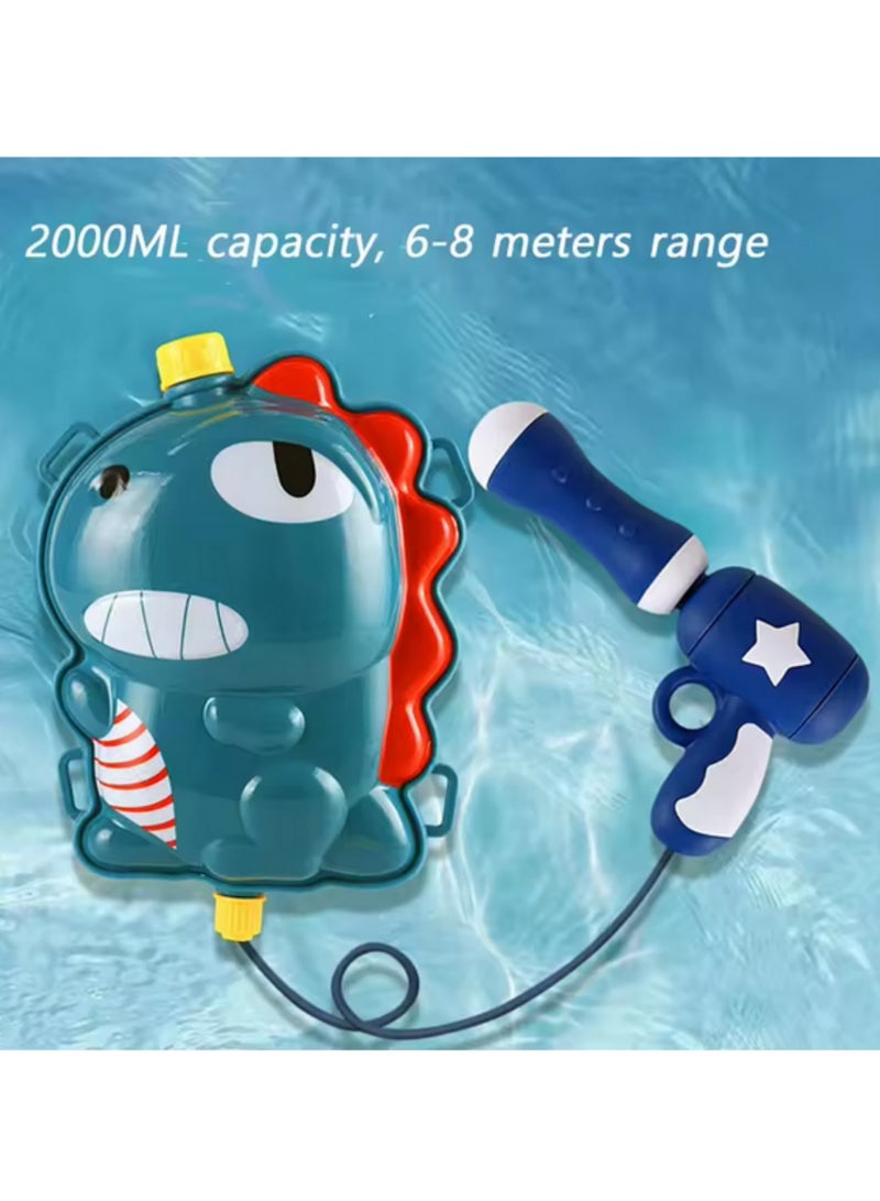 1PCS 2000mL Large Capacity Kids Backpack Water Gun Pull Type Spray Water Gun Summer Outdoor Beach Pool Party Toy Fun Parent-Child Water Battle Game Best Gift for Boys Girls - Image 4