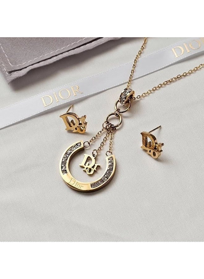 Dior Addict Dior Necklace and Earrings Set with Accessories