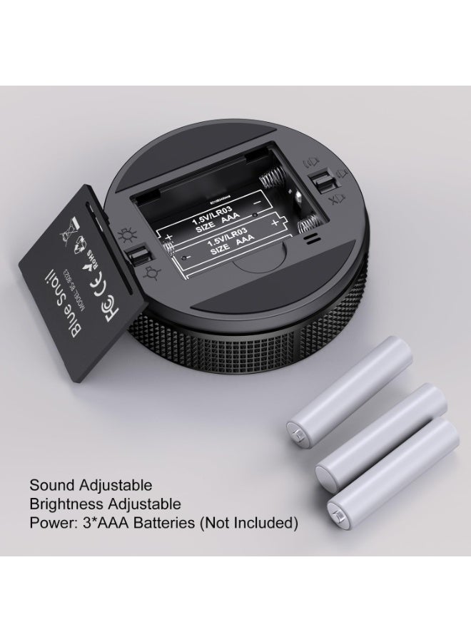 Hugifts Kitchen Timer Cute, Magnetic Digital Twist Kitchen Timer Cooking with Large LED Display, Strong Back Magnet, Countdown & Count Up, 3 Volume Levels for Kitchen, Study, Classroom (Platinum Black) - Image 3