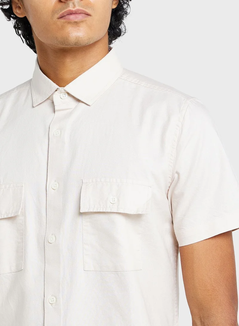 Seventy Five Men Classic Slim Fit Opaque Pure Cotton Casual Shirt
