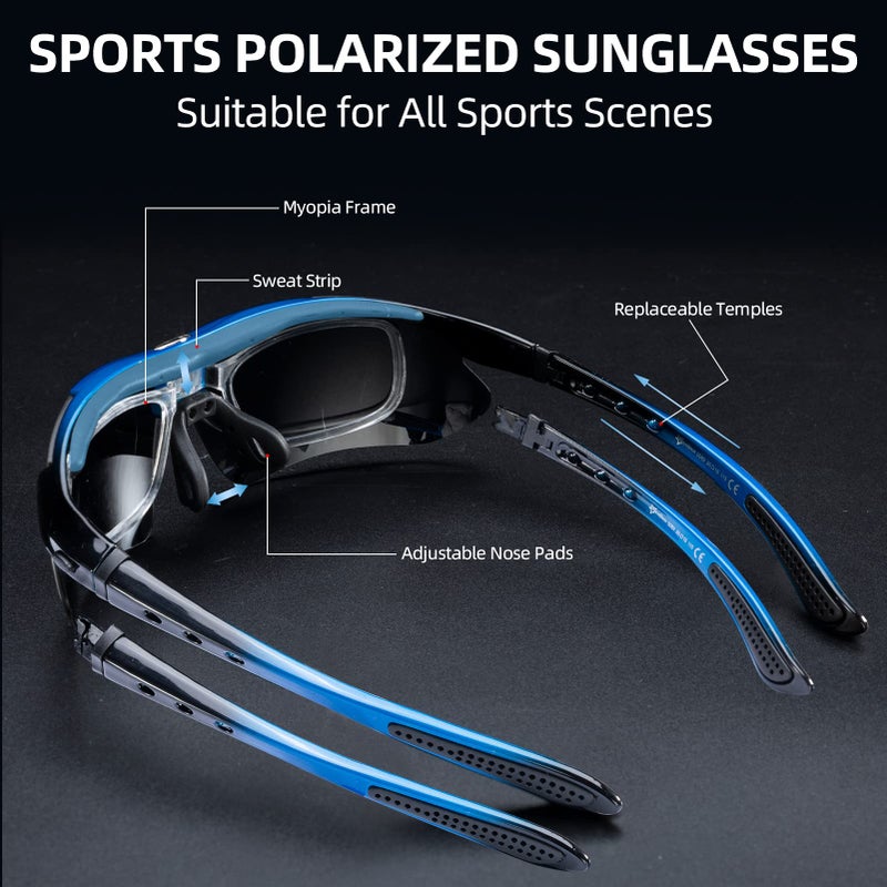 ROCKBROS Polarized Sports Sunglasses UV Protection Cycling Glasses Outdoor - Image 3