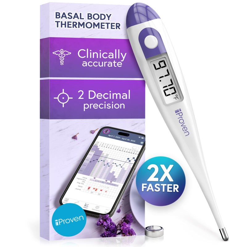 iProvn Basal Body Thermometer - Ovulation Predictor - Bbt For Fertility Tracking - Works With Every Ovulation App - Accurate And Highly Sensitive - For Natural Family Planning - Bbt-113Ai By Iproven - Image 1