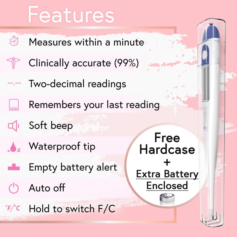 iProvn Basal Body Thermometer - Ovulation Predictor - Bbt For Fertility Tracking - Works With Every Ovulation App - Accurate And Highly Sensitive - For Natural Family Planning - Bbt-113Ai By Iproven - Image 3