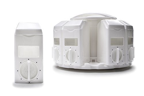 KitchenArt رف التوابل KitchenArt، رف التوابل الدوار مع قياس تلقائي، أبيض، 12 قسم - Image 5