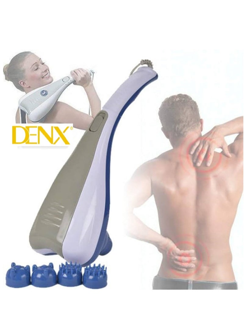 دينكس جهاز تدليك للجسم بسرعتين ونقطتين اهتزازيتين محمول باليد لتخفيف الآلام، جهاز تدليك بالضغط على نقاط معينة من الجسم للرجال والنساء - Image 1