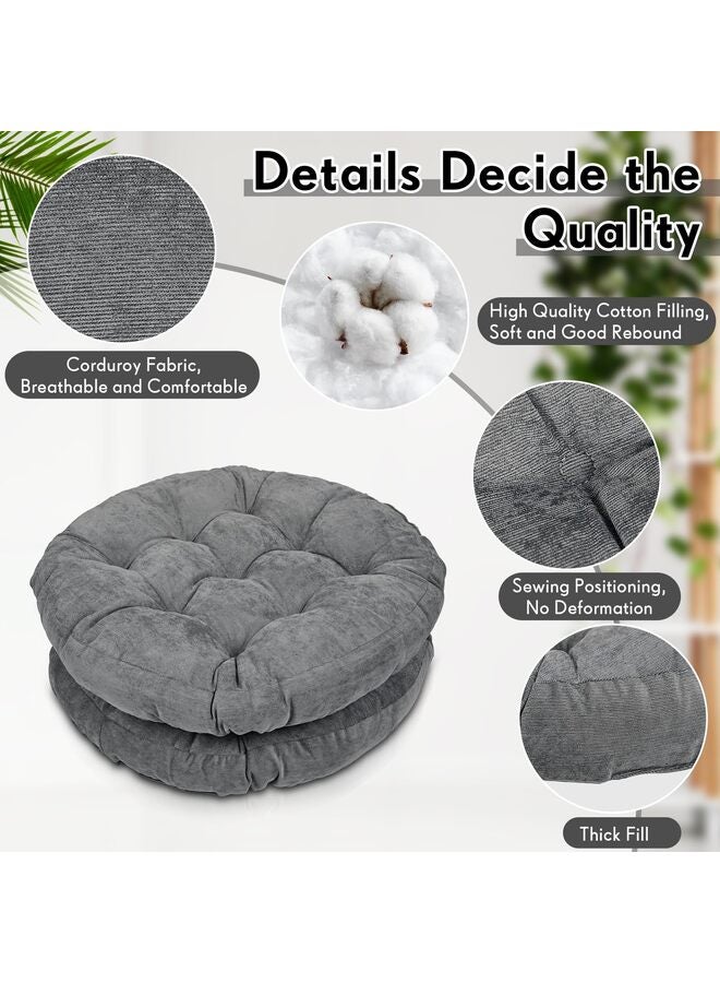 4 PCS Floor Pillow Cushions 22 x 22 Inch Round Large Meditation Floor Pillow for Classroom Adult Meditation Picnic Party Cushion for Seating Gift Christmas - Image 2
