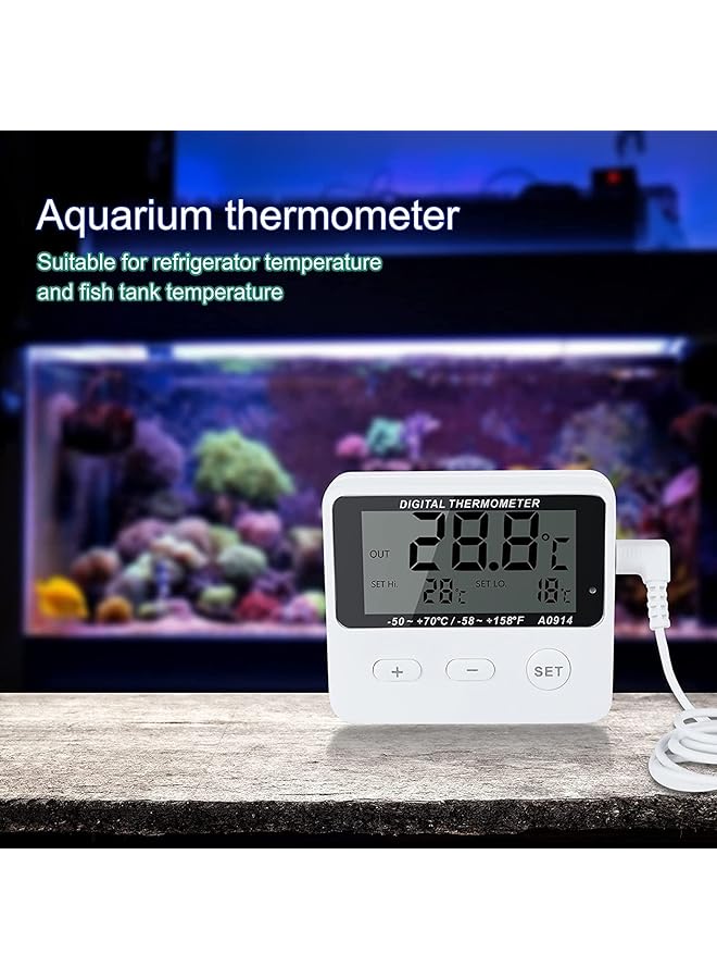 erorex Digital Wireless Fridge And Freezer Thermometer With Alarm Refrigerator Thermometer Digital Kitchen Fridge Lcd Display High And Low Temperature Alarm Extra Sensor 58°F +158° For Home Cafes - Image 5