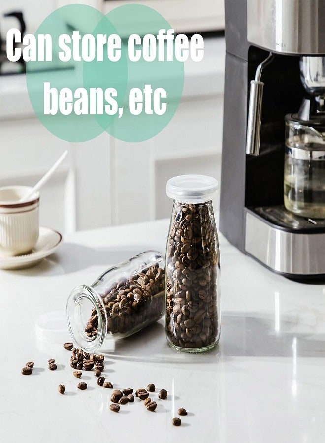 Set of 12 Empty Glass Juice Bottles for Milk, Drinks, Cocktails, and Parties 200ml - Image 3