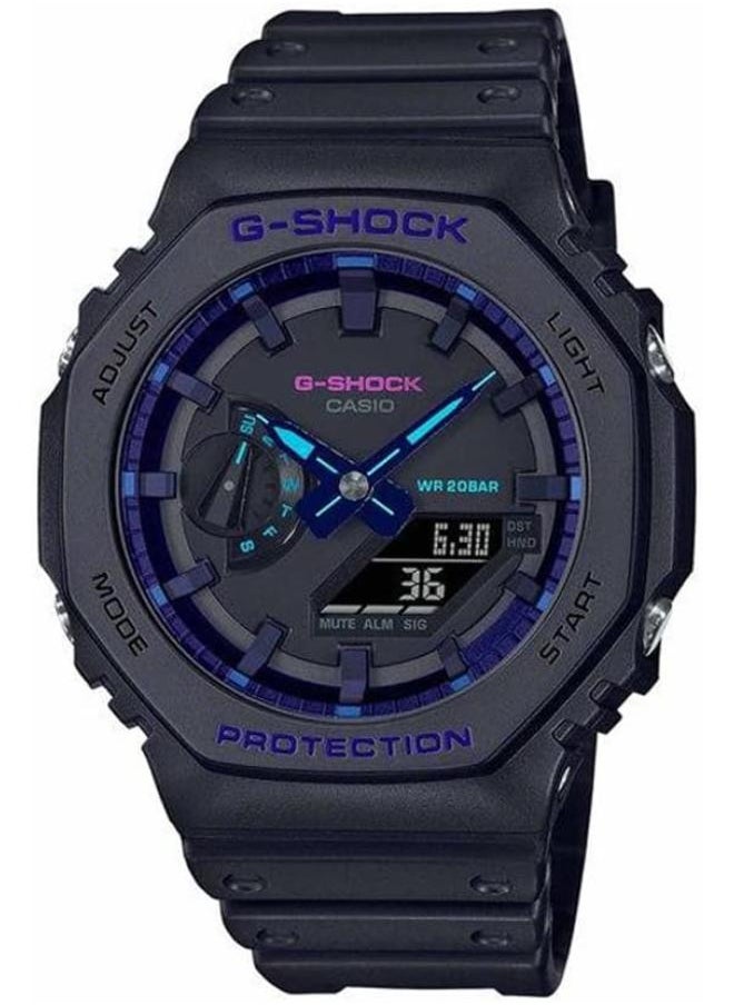 CASIO - Casio Analog-Digital Sports watch rubber strap for Men, Grey GA-2100VB-1ADR - Image 1