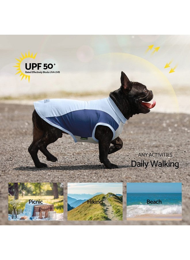 Fitwarm 2 Pack UPF 50+ UV Sun Protection Dog Shirt, Quick Dry Summer Dog Clothes for Small Dogs Boy Girl, Reflective Label, Lightweight Breathable Cooling Vest, Pet Cat Outfit, Orange, Blue, XS - Image 3