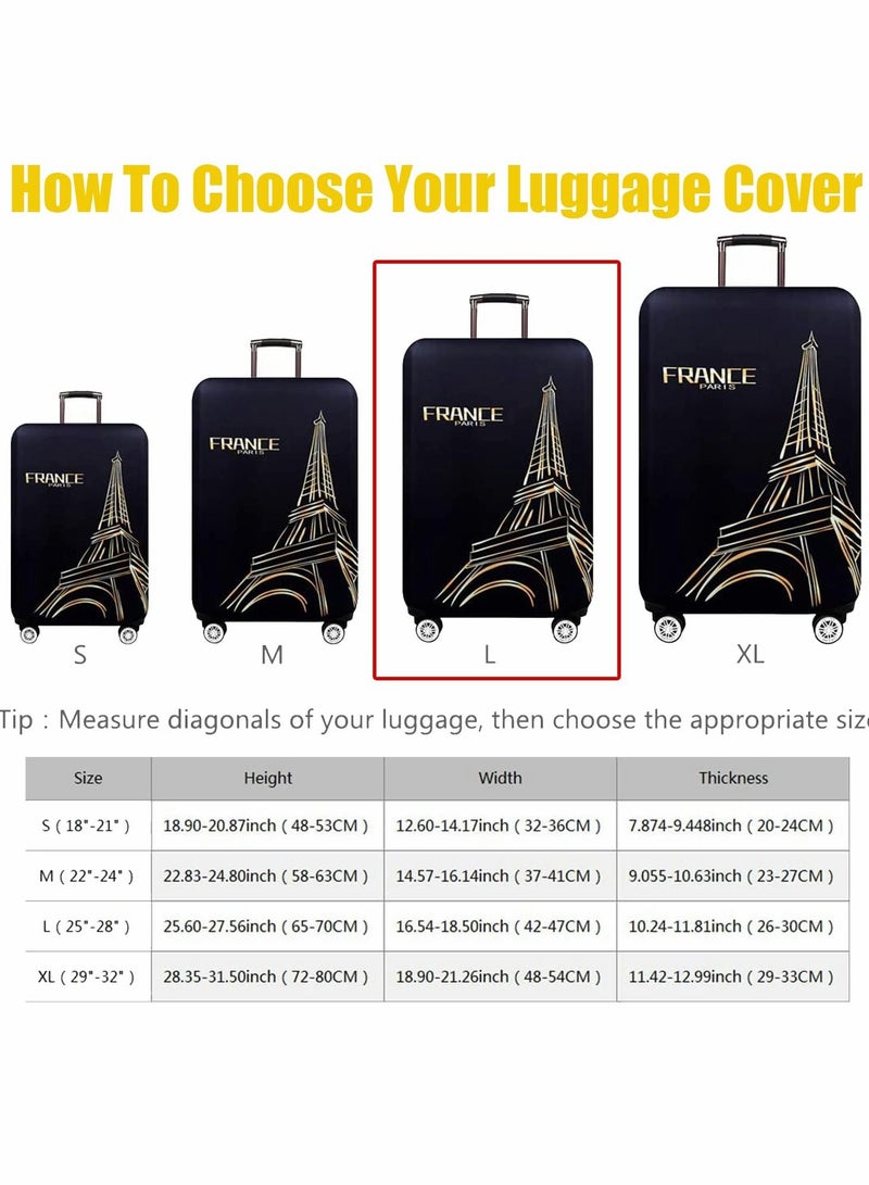 Y&D hickened Luggage Cover Water proof Travel Gear Protective Washable Spandex Suitcase Cover for 25"-28"luggage  - Image 2