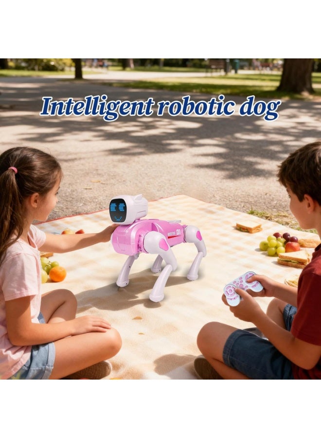 Dreamzon Robot Dog - 2.4G Puppy Meccanico Controllato E Controllato A Remoto, Rapina Intelligente Dõg | Controllo vocale, Programmazione, Canto, Danza, Espressioni Di Luce, Giocattolo Interattivo - Image 4