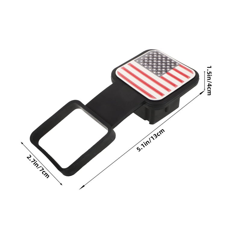 2 Inch Square Trailer Hitch Cover Red Indicator Dust Plug for Trucks - Image 3