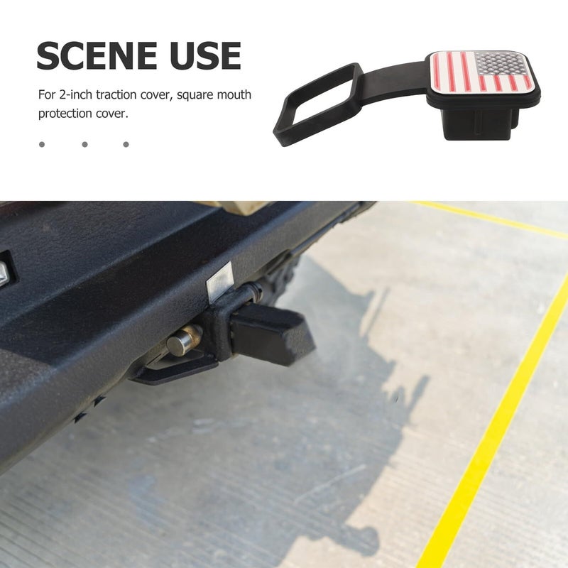 2 Inch Square Trailer Hitch Cover Red Indicator Dust Plug for Trucks - Image 4