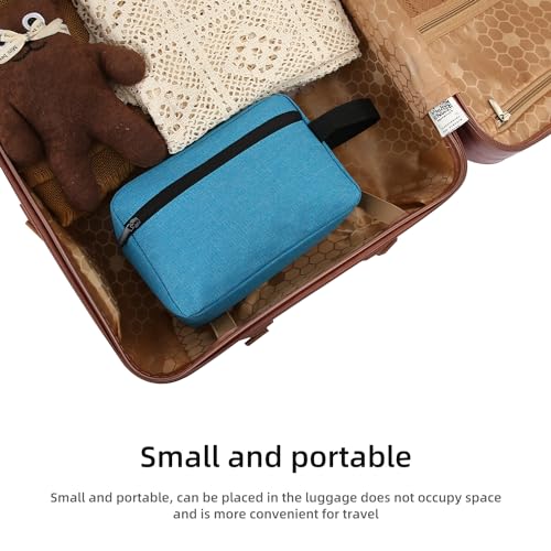 Icramsy Travel Toiletry bag Toiletry bag for women men Hanging Cosmetic bag Travel accessories for Women Men (Lake blue) - Image 5