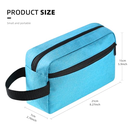 Icramsy Travel Toiletry bag Toiletry bag for women men Hanging Cosmetic bag Travel accessories for Women Men (Lake blue) - Image 2