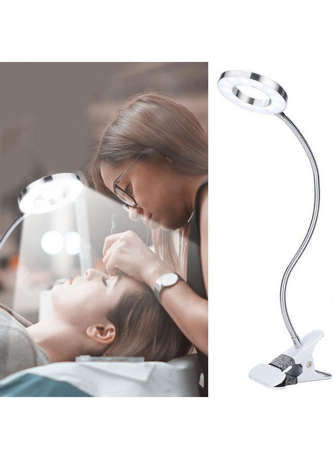 NIBEMINENT - Clip-on USB Table Lamp Silver 19*7.7*14.6cm - Image 1