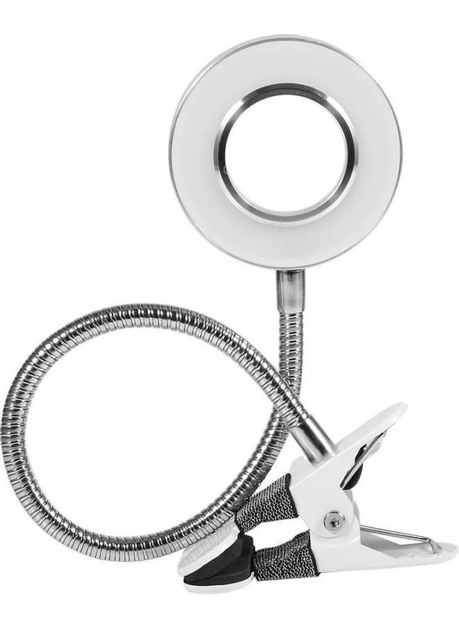 NIBEMINENT - Clip-on USB Table Lamp Silver 19*7.7*14.6cm - Image 1