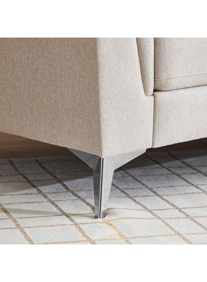 هوم بوكس أريكة هاكس لوف سيت بمقعدين، قماش بيج، 88 × 75 × 158 سم - Image 4