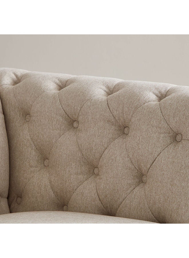 هوم بوكس أريكة هاكس لوف سيت بمقعدين، قماش بيج، 88 × 75 × 158 سم - Image 5