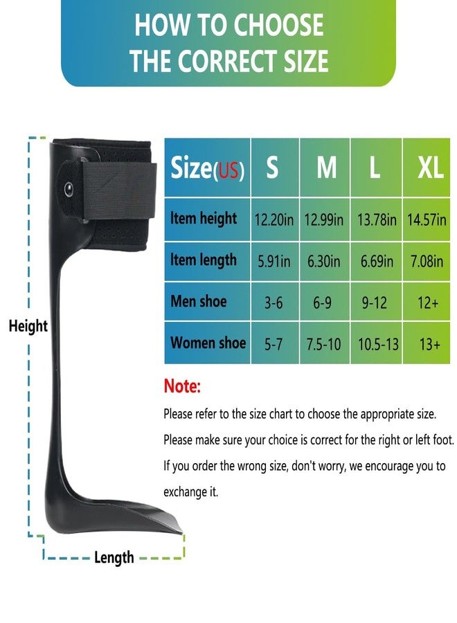 Komzer AFO Drop Foot Brace, Medical Ankle Foot Orthosis, Lightweight Foot Support Stabilizer, Drop Foot Postural Correction Brace for Men and Women (L-Left) - Image 4