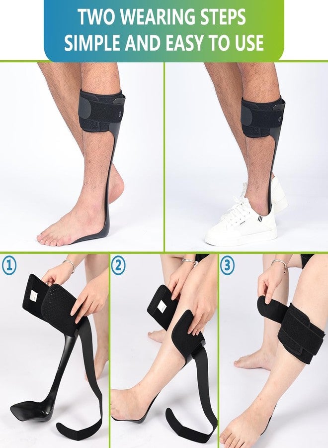 Komzer AFO Drop Foot Brace, Medical Ankle Foot Orthosis, Lightweight Foot Support Stabilizer, Drop Foot Postural Correction Brace for Men and Women (L-Left) - Image 5