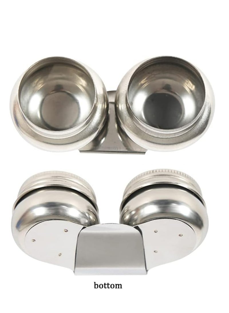 Oil Painting Palette Cup with Lid, Stainless Steel Double Dipper Design, Oil Paint Container Cups