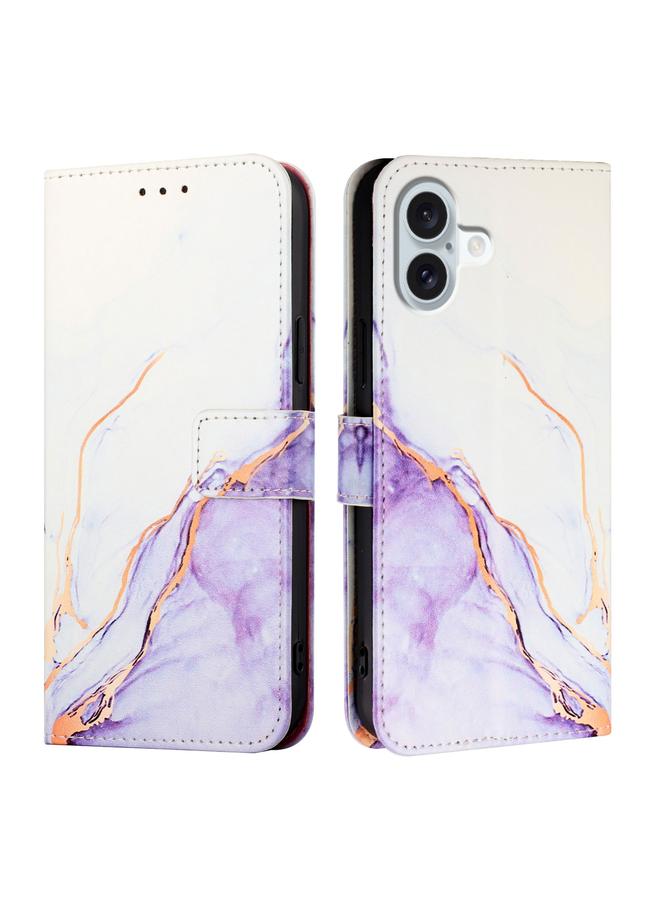 اس-توب جراب هاتف iPhone 16 Plus PT003 من الجلد القابل للطي بنمط رخامي - Image 2