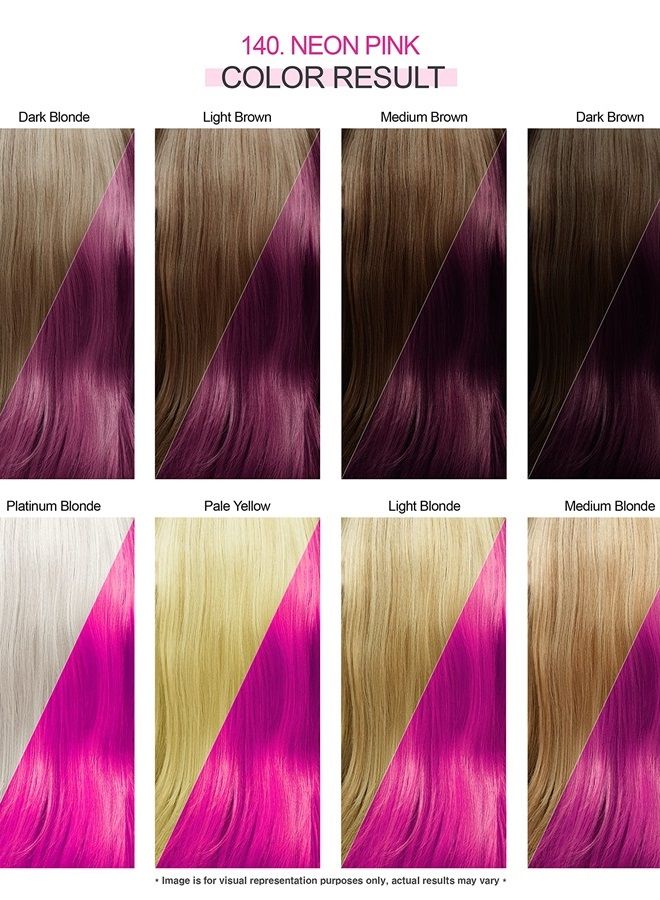 Adore Semi Permanent Hair Color - Vegan and Cruelty-Free Hair Dye - 4 Fl Oz - 140 Neon Pink (Pack of 1) - Image 3