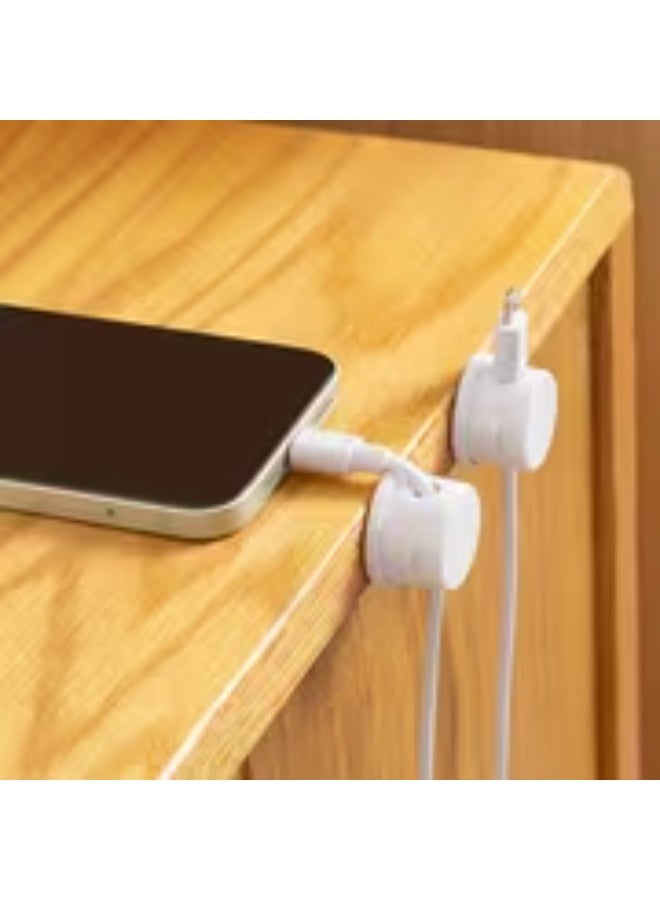 إيروريكس منظم كابلات مغناطيسي دوّار (1 أو 6 قطع) – مشابك مضادة للانزلاق لتنظيم كابلات الشحن على المكتب والحائط - Image 2