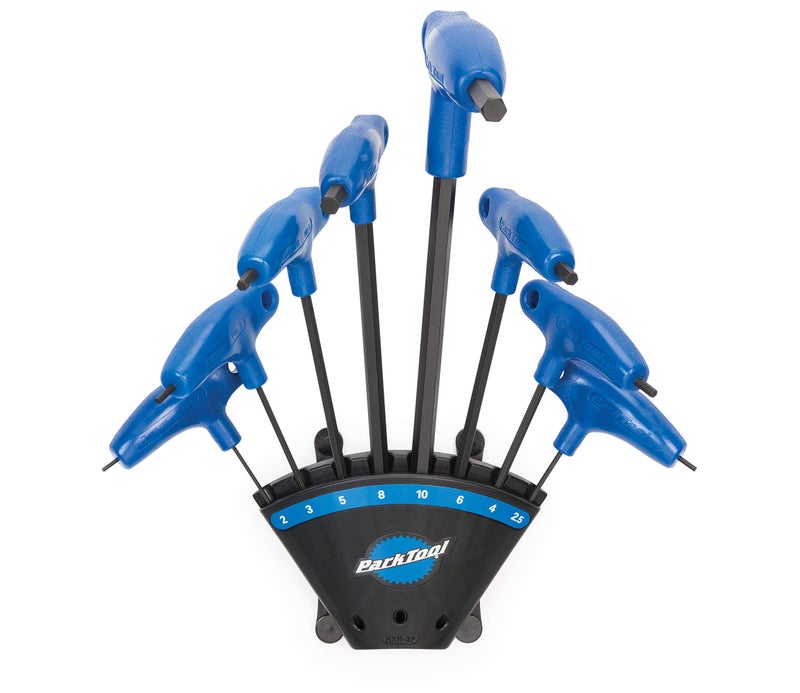 Park Tool PH-1.2 P-Handled Hex Wrench Set with Holder Tool, Blue - Image 1