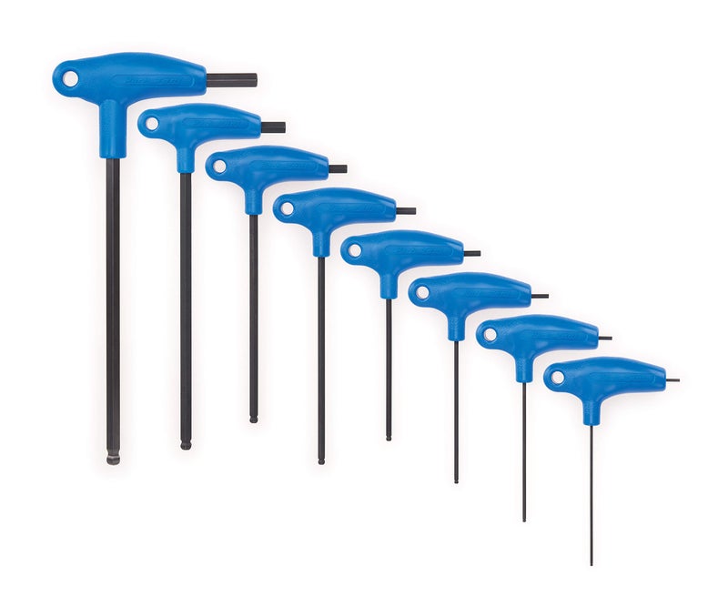 Park Tool PH-1.2 P-Handled Hex Wrench Set with Holder Tool, Blue - Image 3
