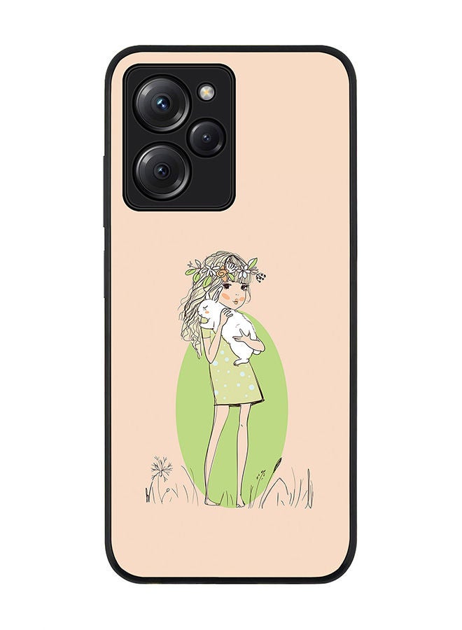 Stylizedd Rugged Black edge case for Poco X5 Pro Slim fit Soft Case Flexible Rubber Edges Anti Drop TPU Gel Thin Cover - Bunny Cuddles - Image 1