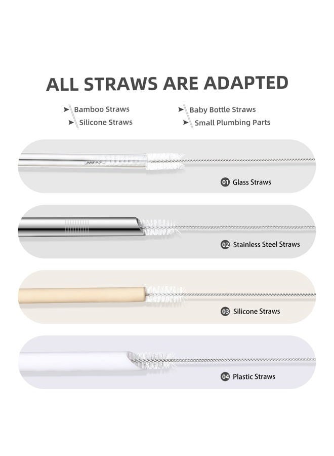 Hiware Straw Cleaner Brush Set, 8-Piece Long Cleaning Brush for Straws on Tumbler, Water Bottle, Sippy Cup, and Pipes, Tubes or Hummingbird Feeders - Image 4