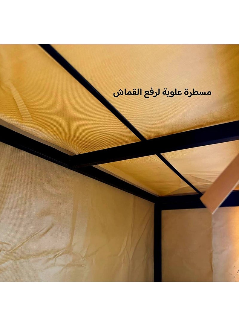 TIITAS Portable Folding Storage Cupboard – Large Capacity 200x200x70cm, Durable & Practical Wardrobe Organizer with High-Quality Material for Home, Bedroom ,Office & Outdoor - Image 5