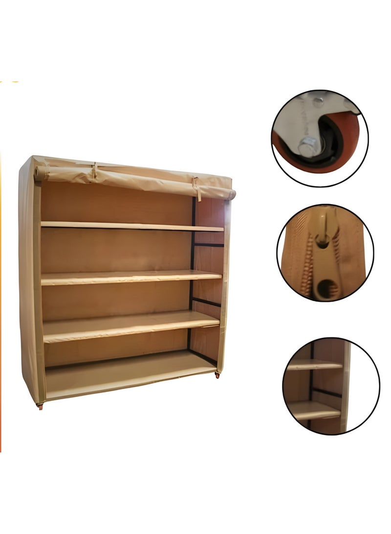 TIITAS Portable Folding Storage Cupboard – Large Capacity 200x200x70cm, Durable & Practical Wardrobe Organizer with High-Quality Material for Home, Bedroom ,Office & Outdoor - Image 4