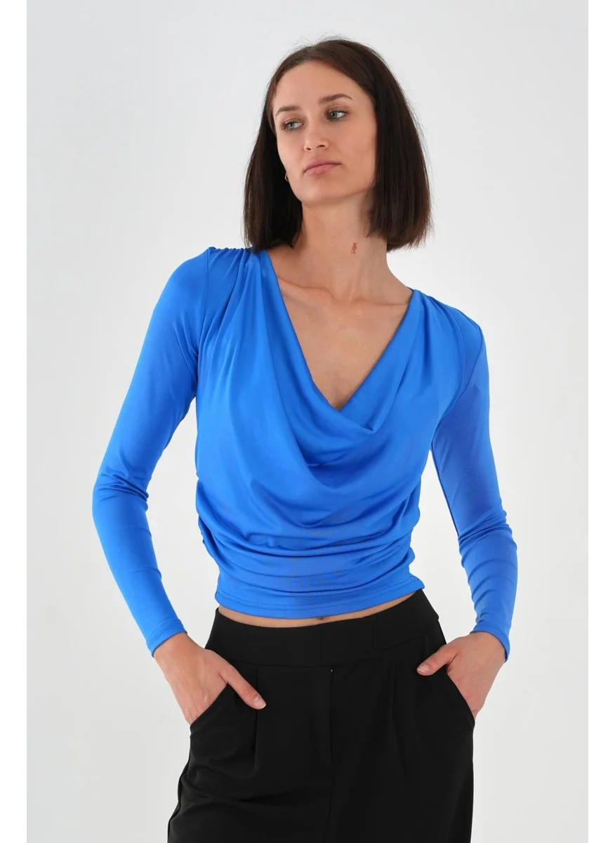 Alexander Gardi Alexandergardi Cowl Neck Flowy Blouse